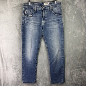 AG Tellis Modern Slim Jeans Men's 32x33 Blue Stretch Denim Made in Mexico